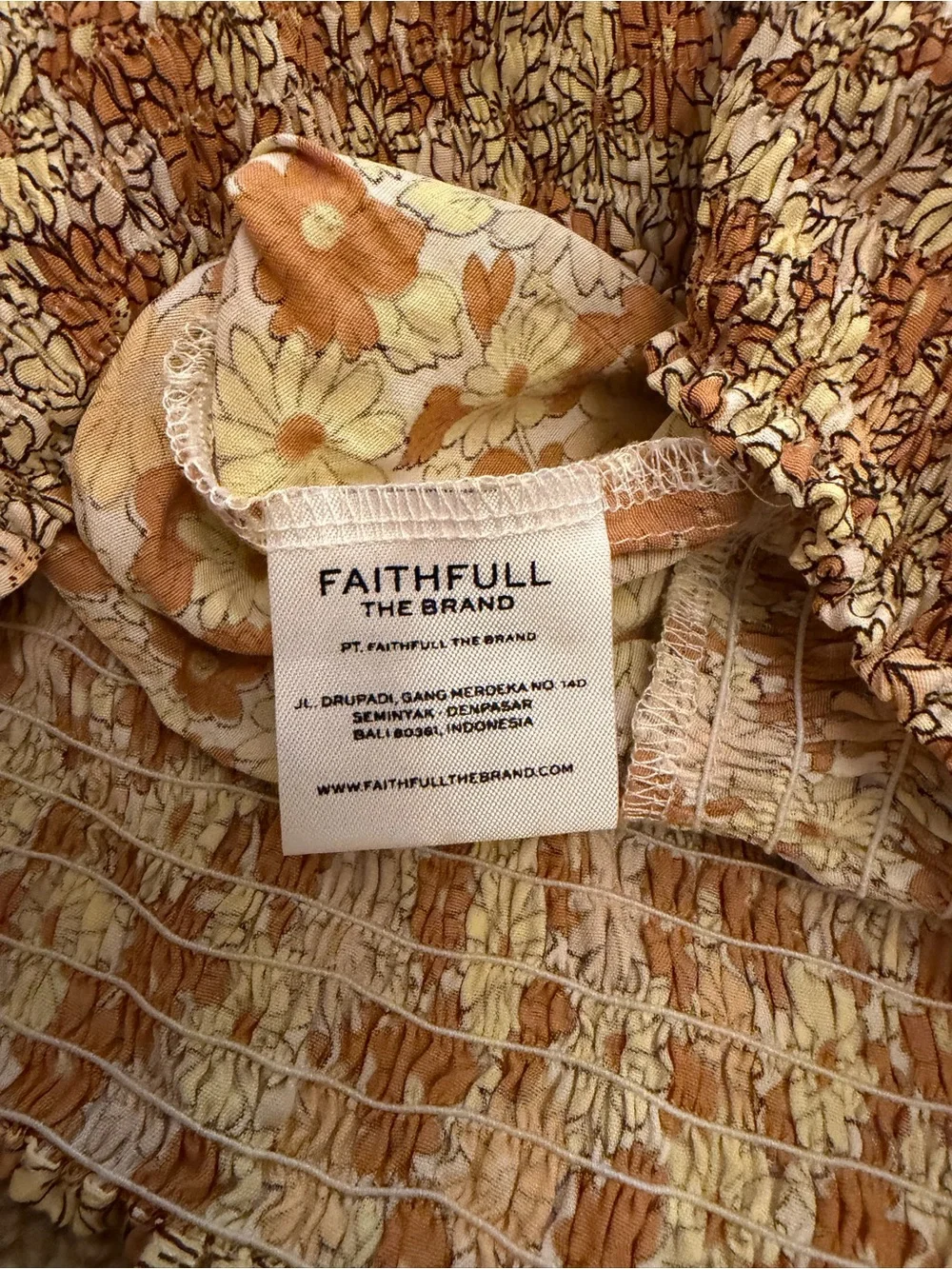 Faithfull the Brand Yellow Floral Blouse - Size XS